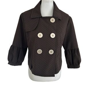 Elle pea coat double breasted blazer jacket